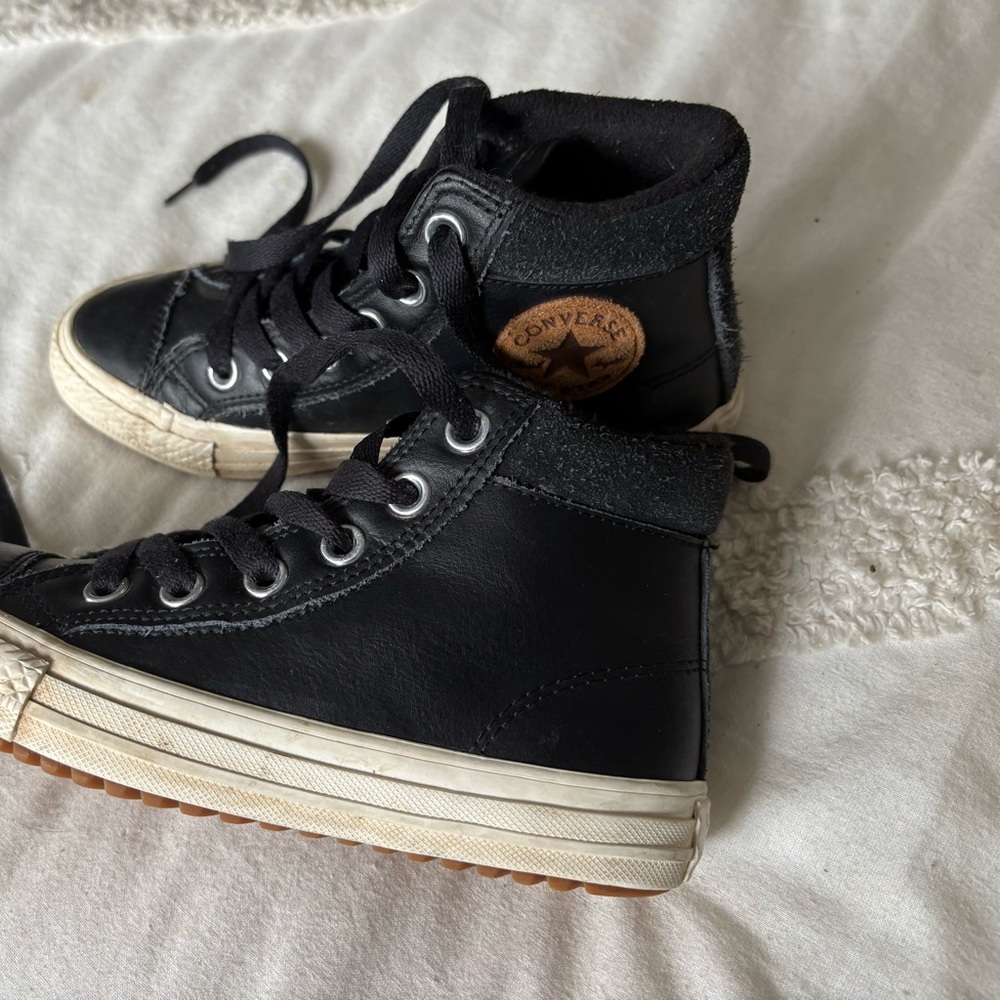 Converse All Star PC Boot High Top. Black Leather.